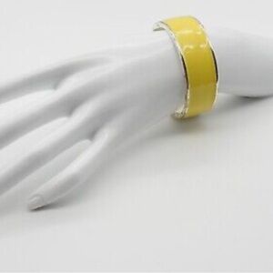 Vintage Yellow Enamel Bangle Bracelet